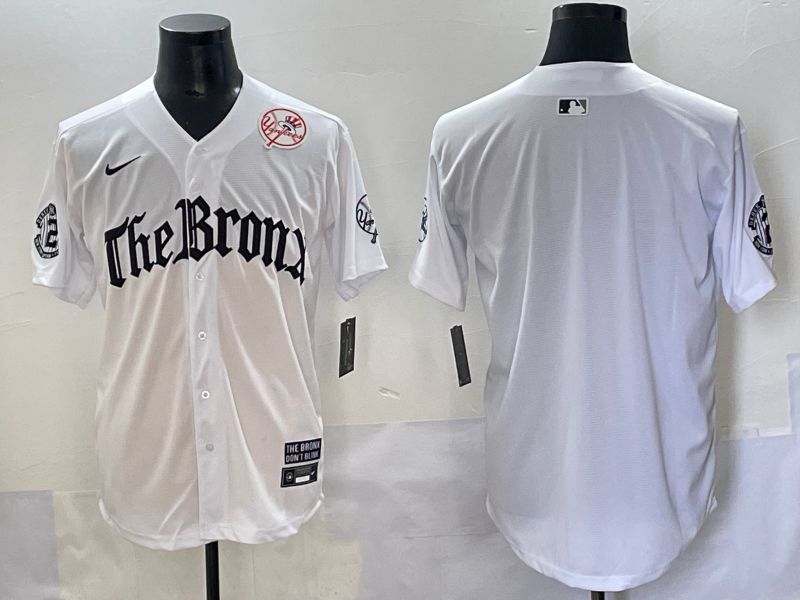 Men 2025 New York Yankees Blank White Five generations Joint Name Nike MLB Jersey style 3->new york yankees->MLB Jersey